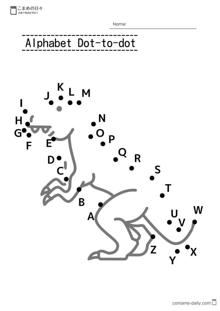 アルファベット点つなぎ　例２