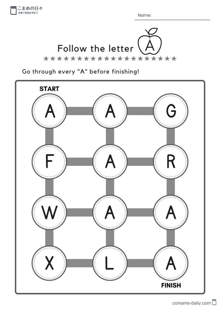 アルファベット迷路（大文字）