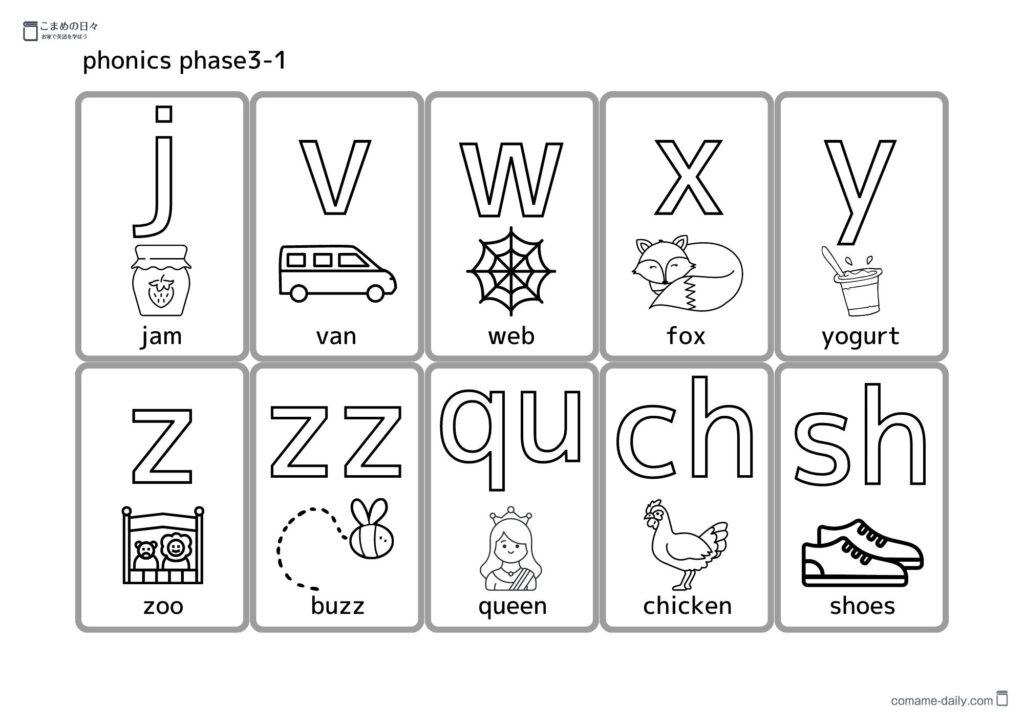 フォニックス　フェーズ３学習カード